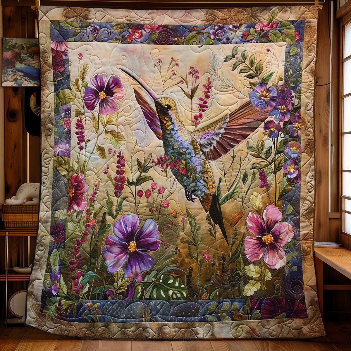 Charming Hummingbird WM2308068CL Quilt