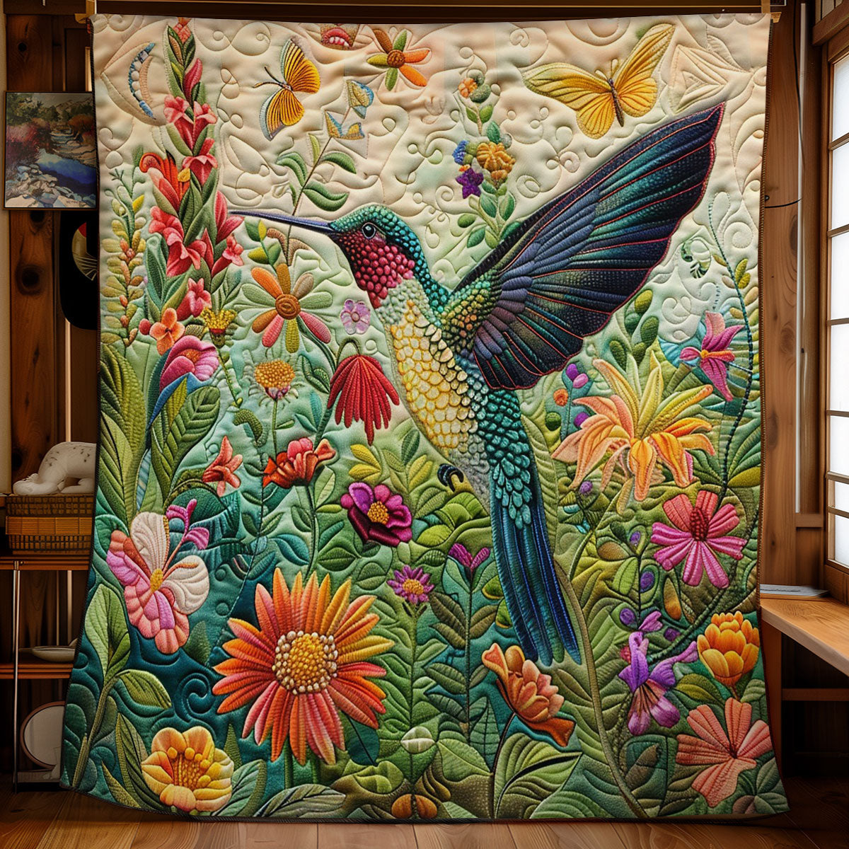 Charming Hummingbird WM2408051CL Quilt