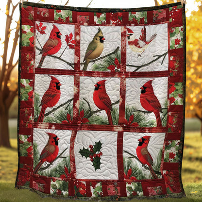 Cheerful Cardinal Christmas WN1008084CL Quilt