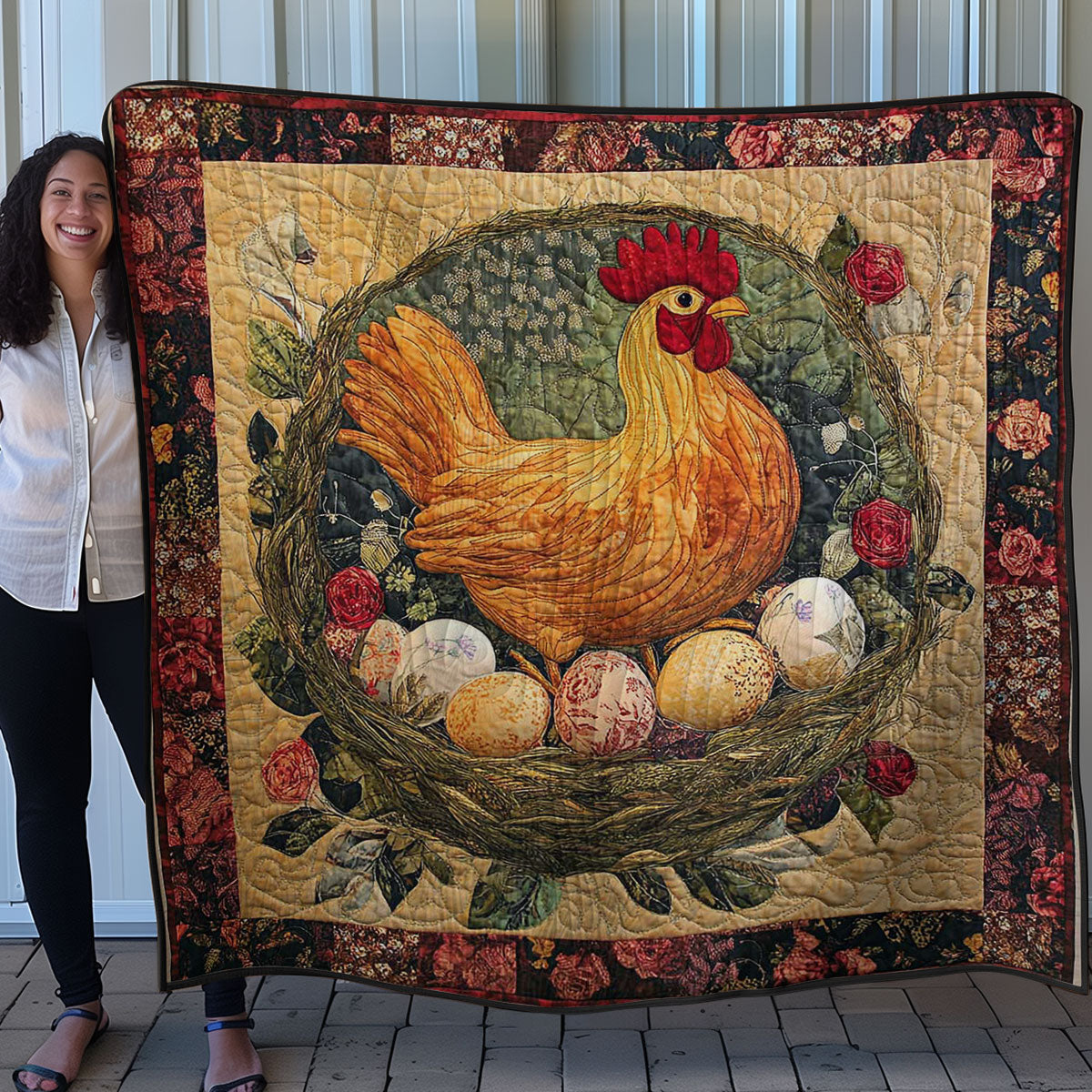 Chick & Egg Haven WN0208012CL Quilt