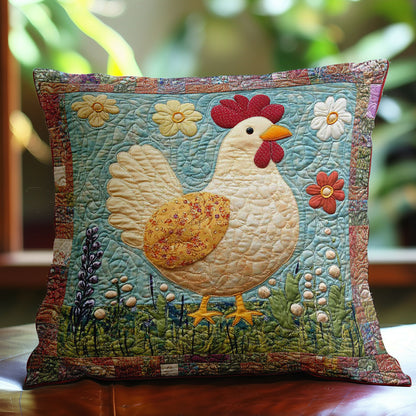 Chicken And Flowers WN0208064CL Quilt Pillow Case