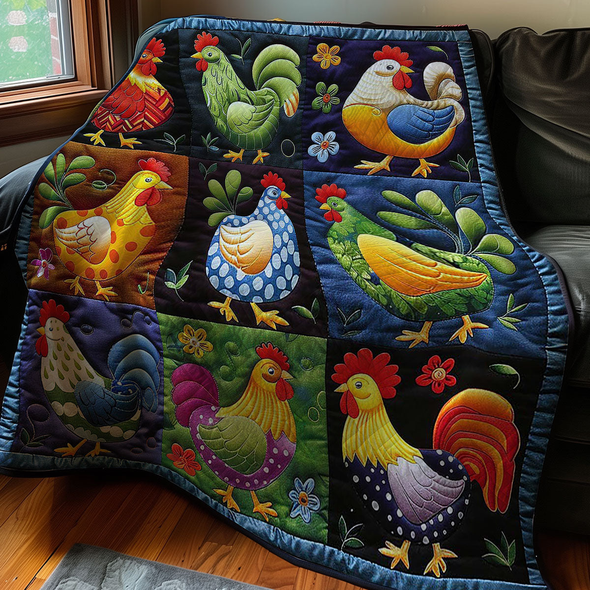 Chicken Chickens WM2907002CL Quilt