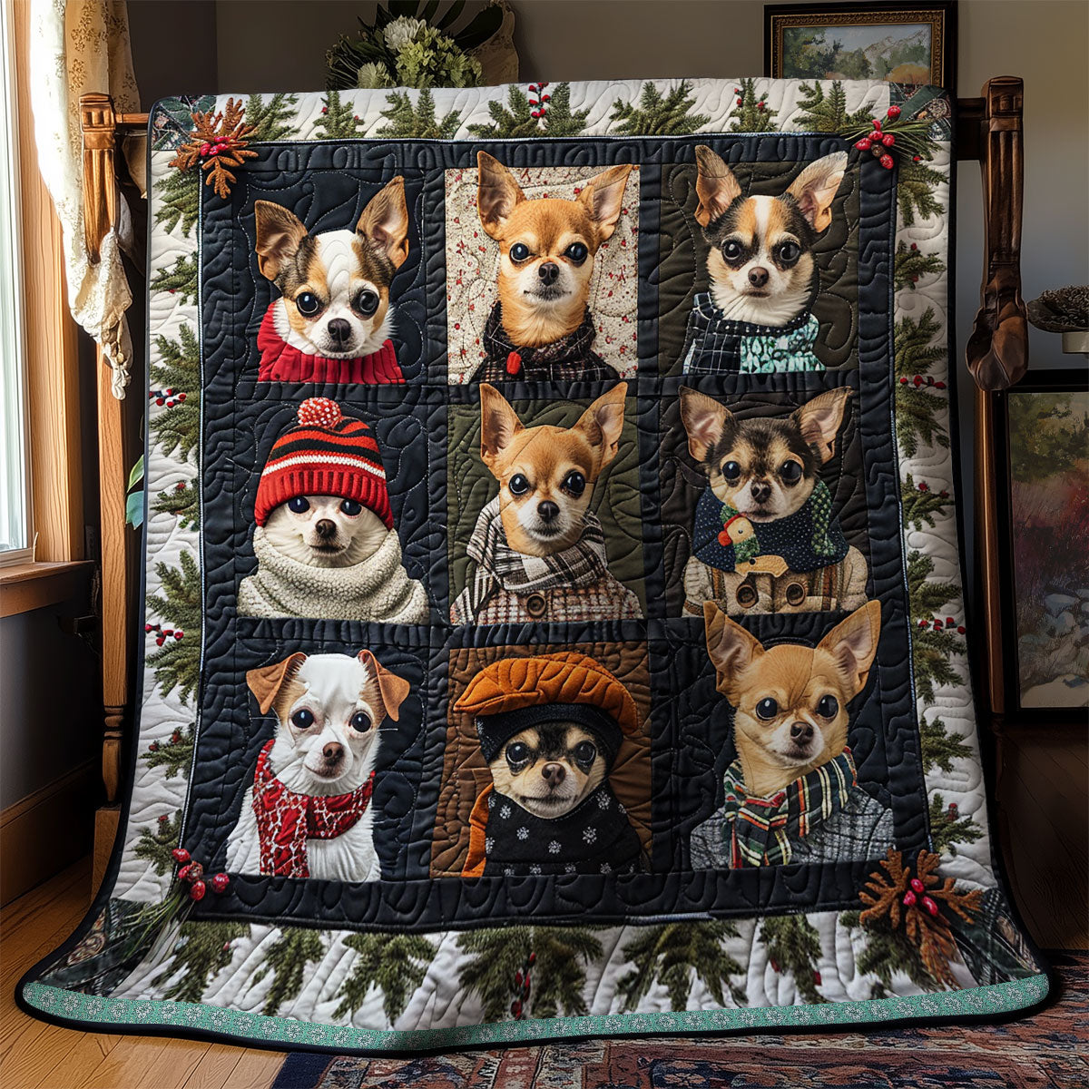 Chihuahuas Smile WN0909053CL Quilt