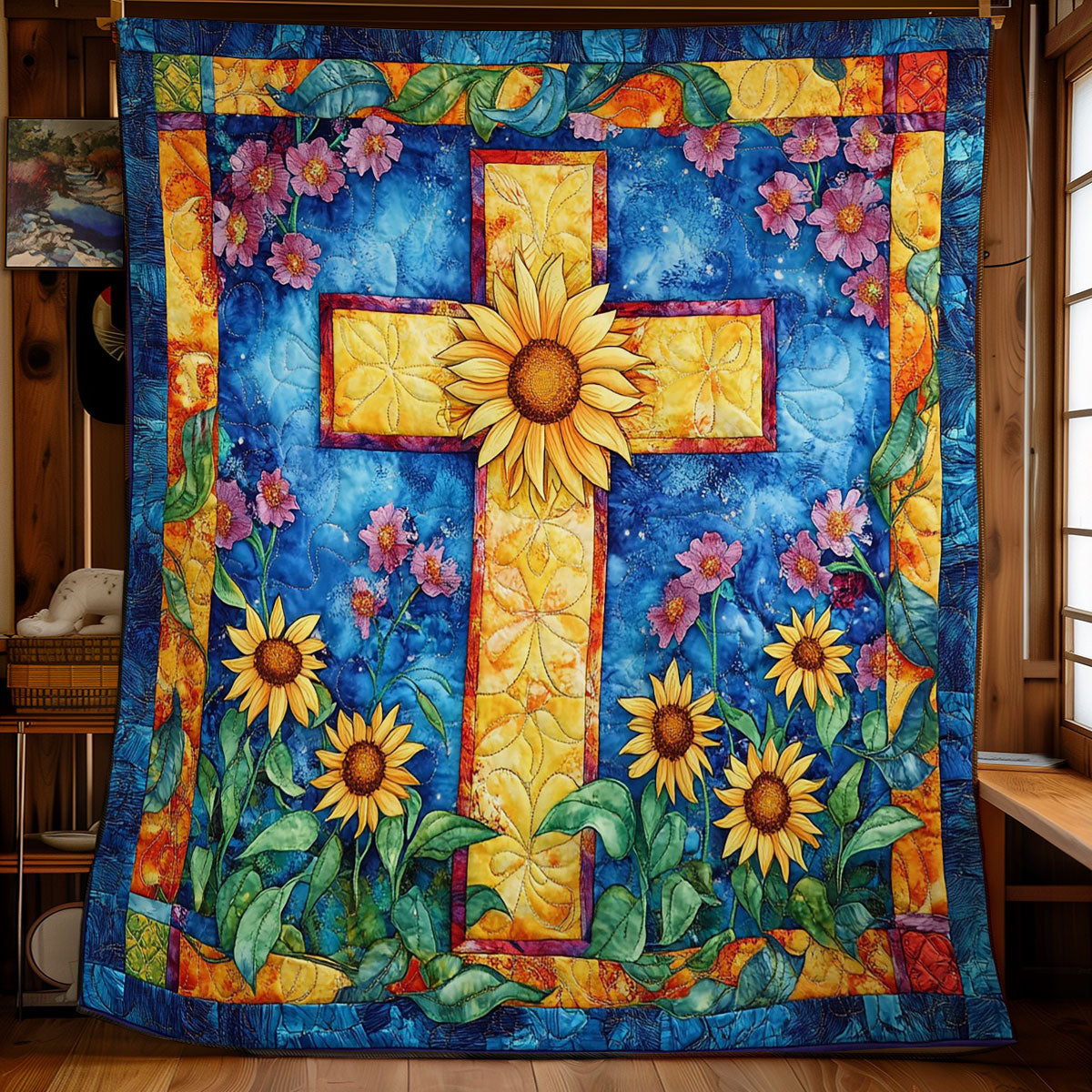 Christian Cross WM2108023CL Quilt