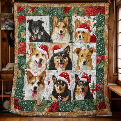 Christmas Cute Corgi WM1608018CL Quilt