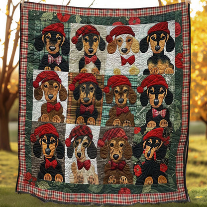 Christmas Dachshund Delight WN1508074CL Quilt