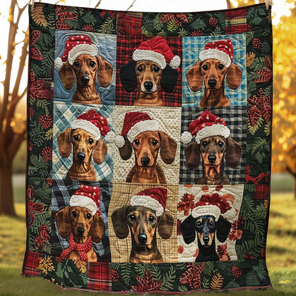 Christmas Dachshund Joy WN1508068CL Quilt