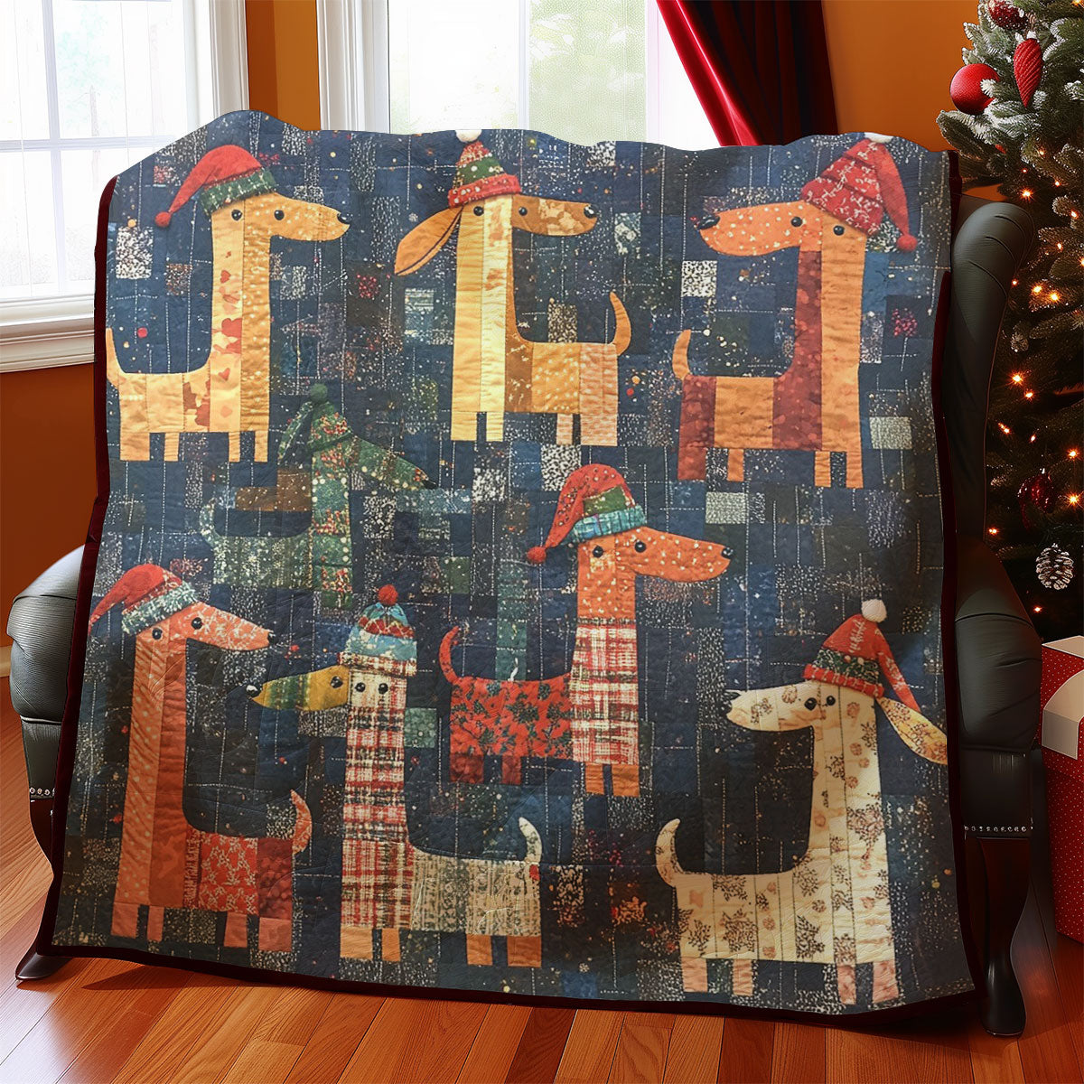 Christmas Dog WM0208007CL Quilt