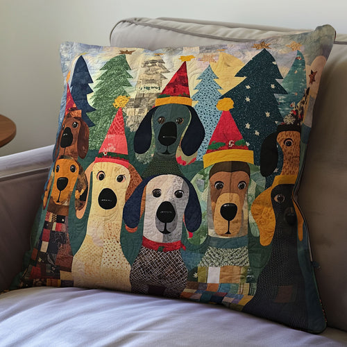 Christmas Dogs WM0508102CL Quilt Pillow Case