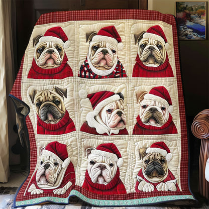 Christmas French Bulldogs WN1609080CL Quilt