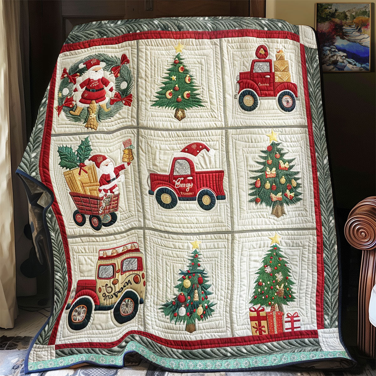 Christmas Red Truck WN1709022CL Quilt