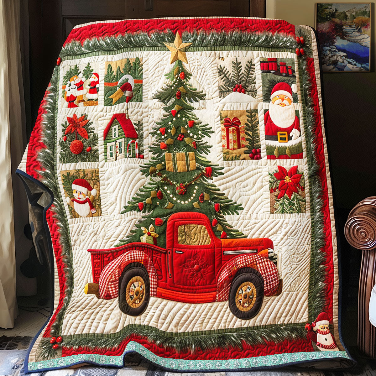 Christmas Red Truck WN1709024CL Quilt