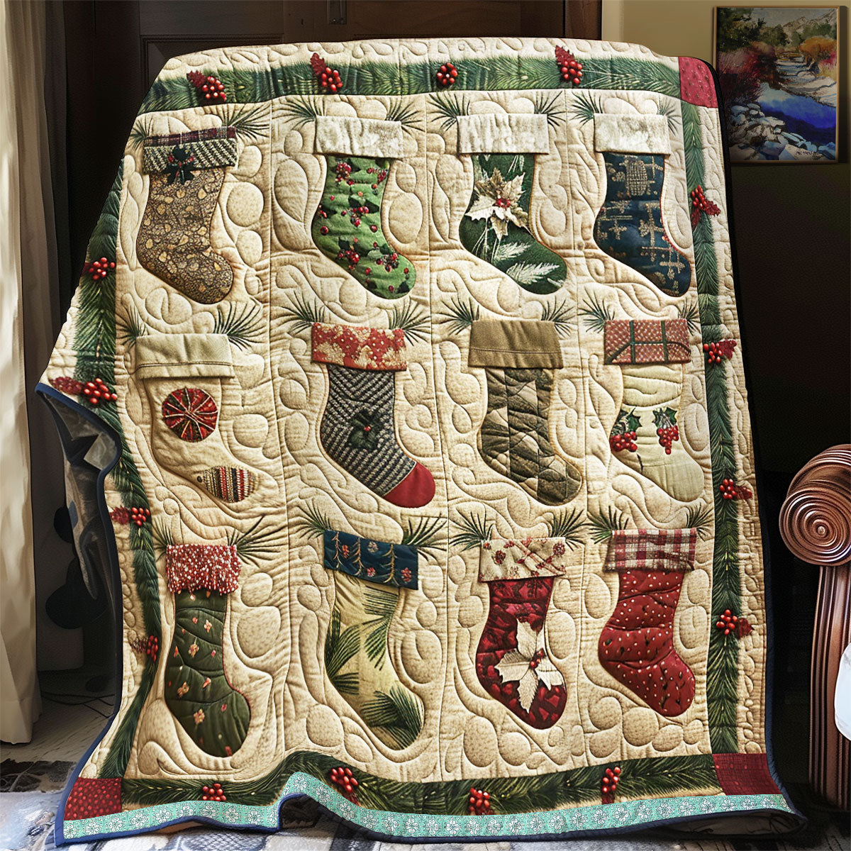 Christmas Stockings WN1709010CL Quilt