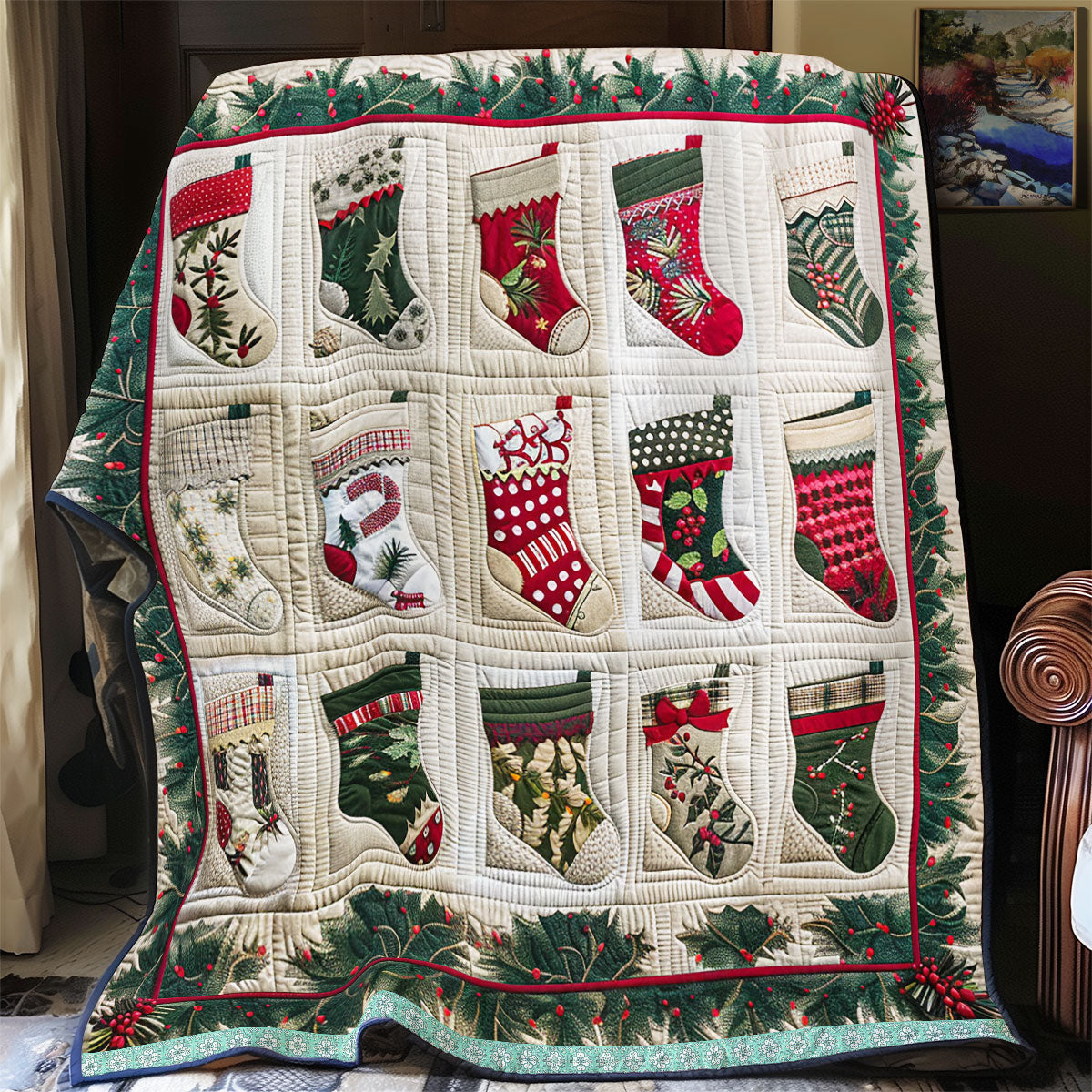 Christmas Stockings WN1709012CL Quilt