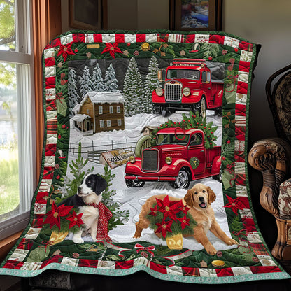 Christmas Truck And Pups WN3008051CL Quilt