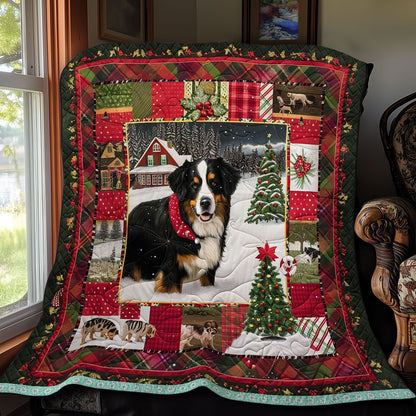 Christmas Wishes with Bernese Mountain Dogs WN3008006CL Quilt