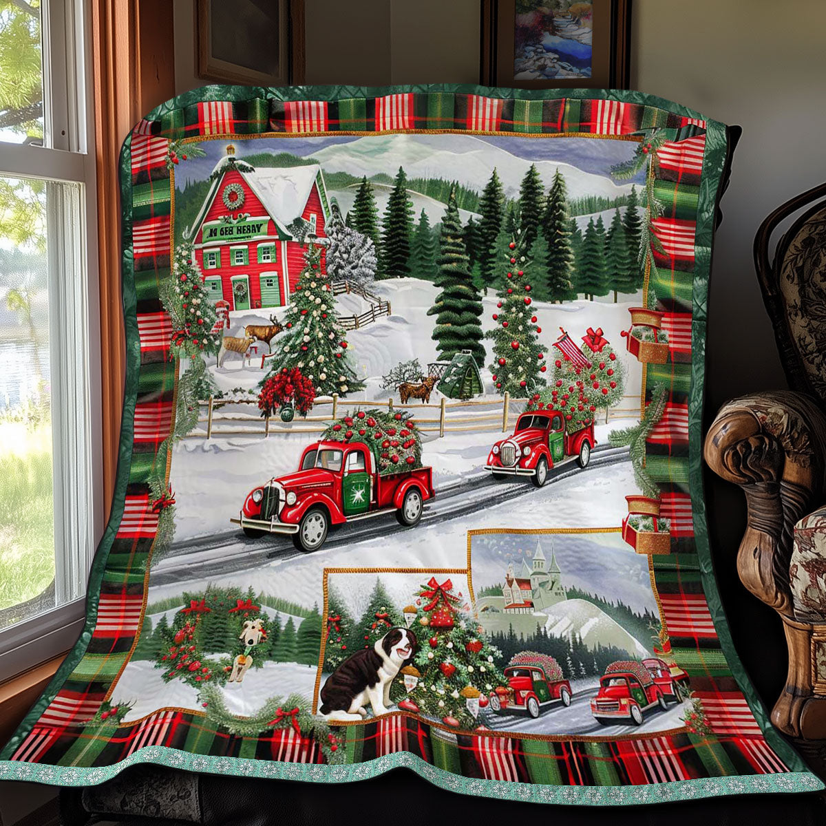 Christmas with Bernese WN3008017CL Quilt