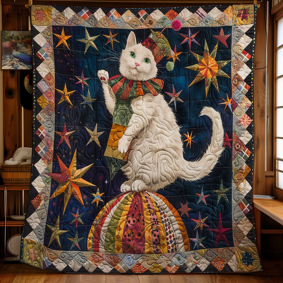 Clown Cat And Star WM1608011CL Quilt