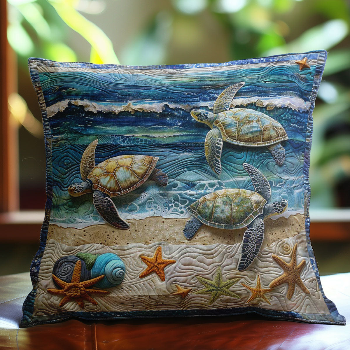 Coastal Turtle Cove WN1408105CL Quilt Pillow Case