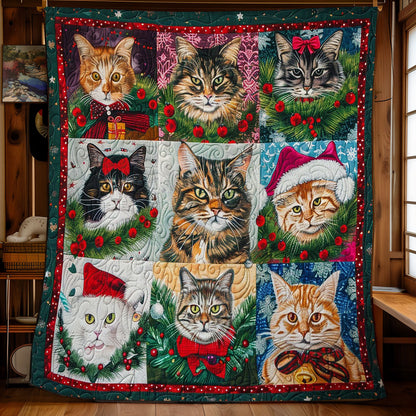 Coddle Christmas Cat WM1608003CL Quilt