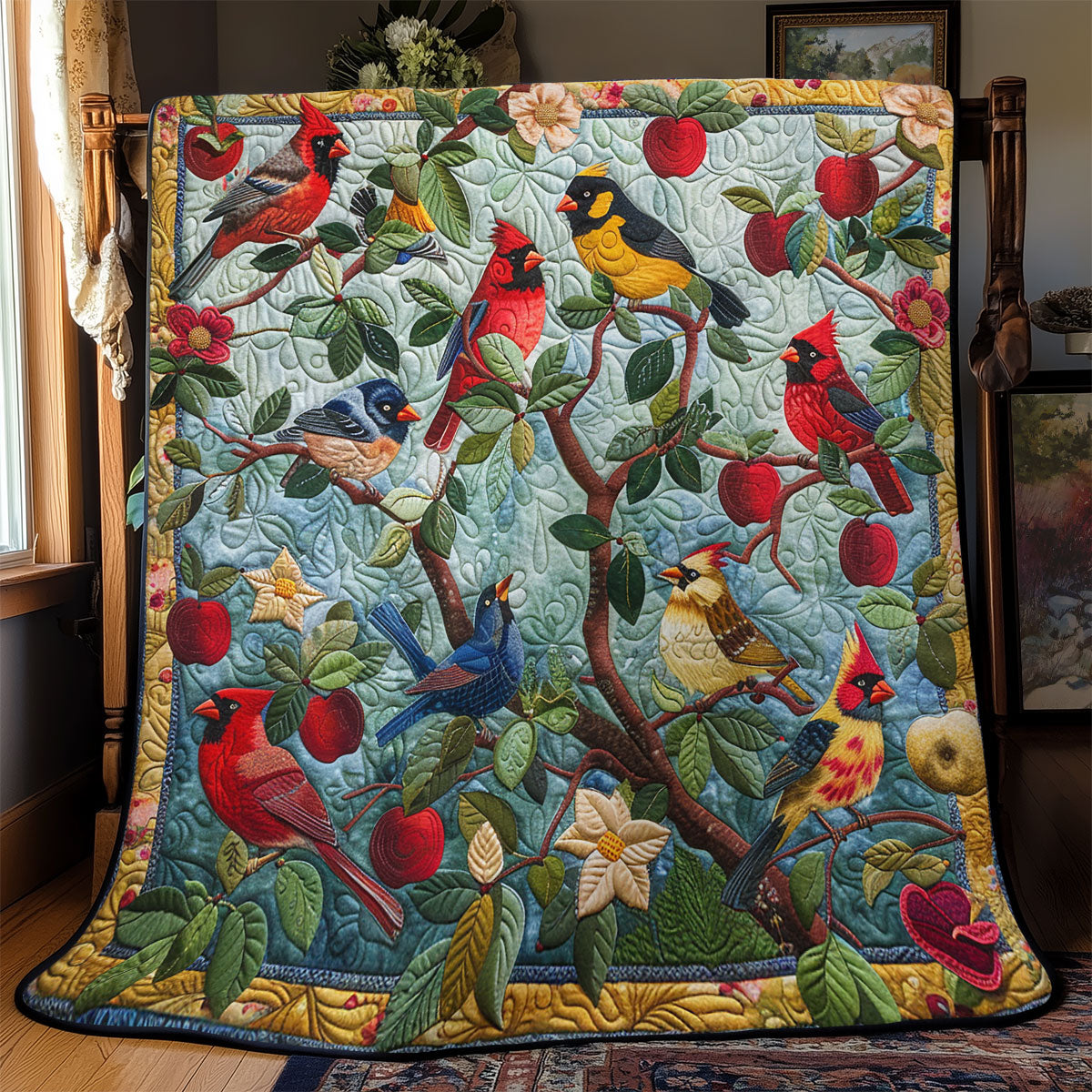 Colorful Bird And Tree SR2108040CL Quilt