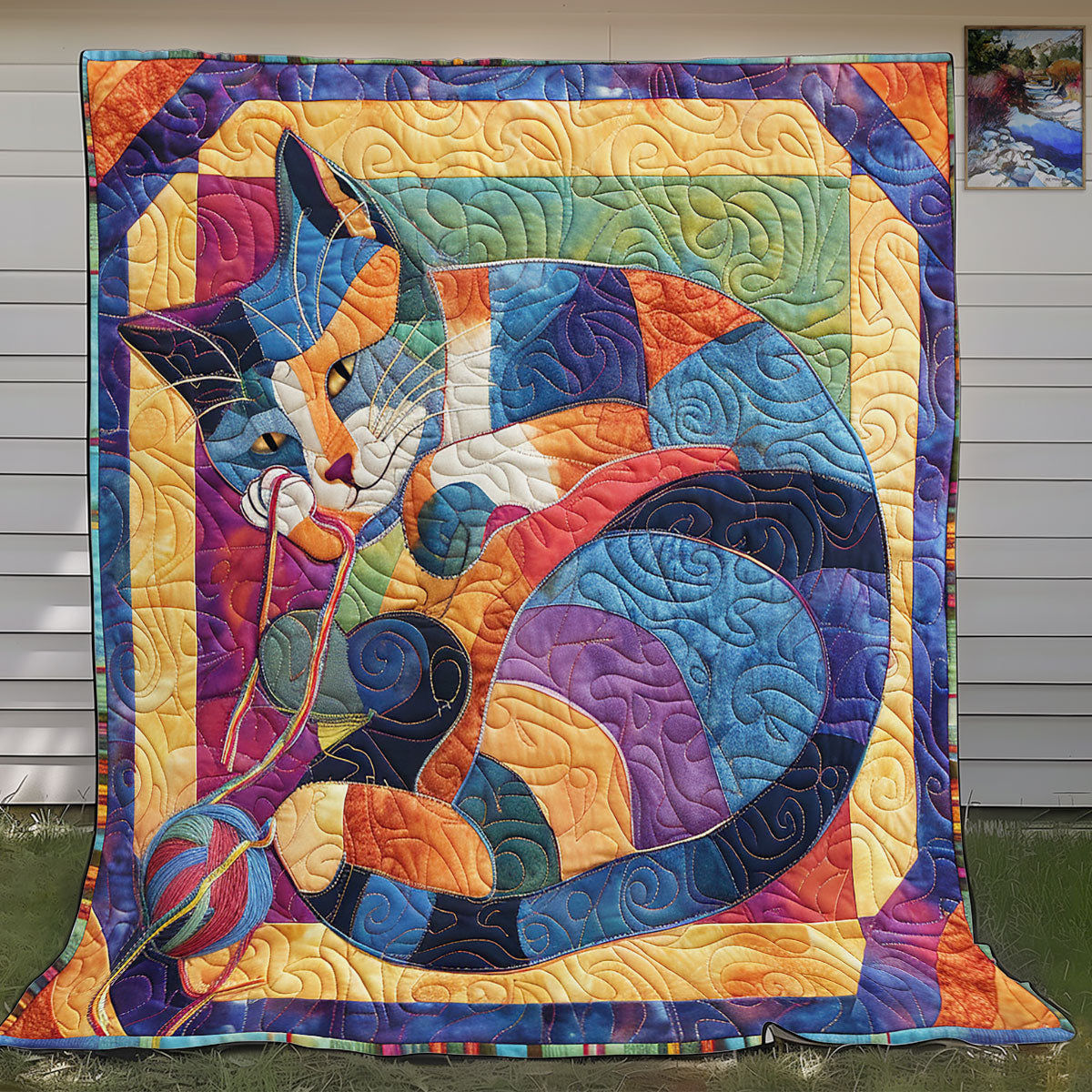 Colorful Cat And Yarn SR1308030CL Quilt