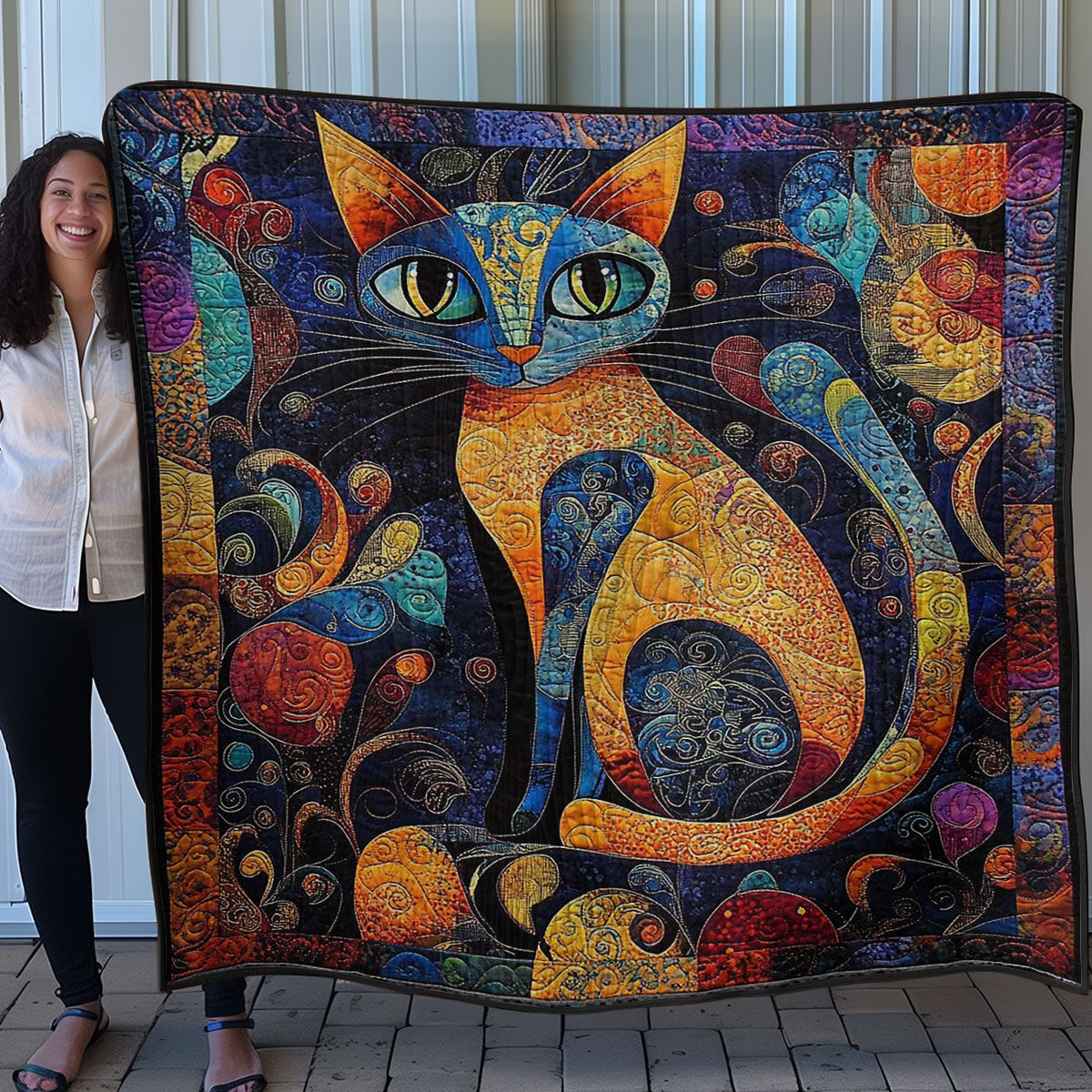 Colorful Cat Dreams WN0708025CL Quilt