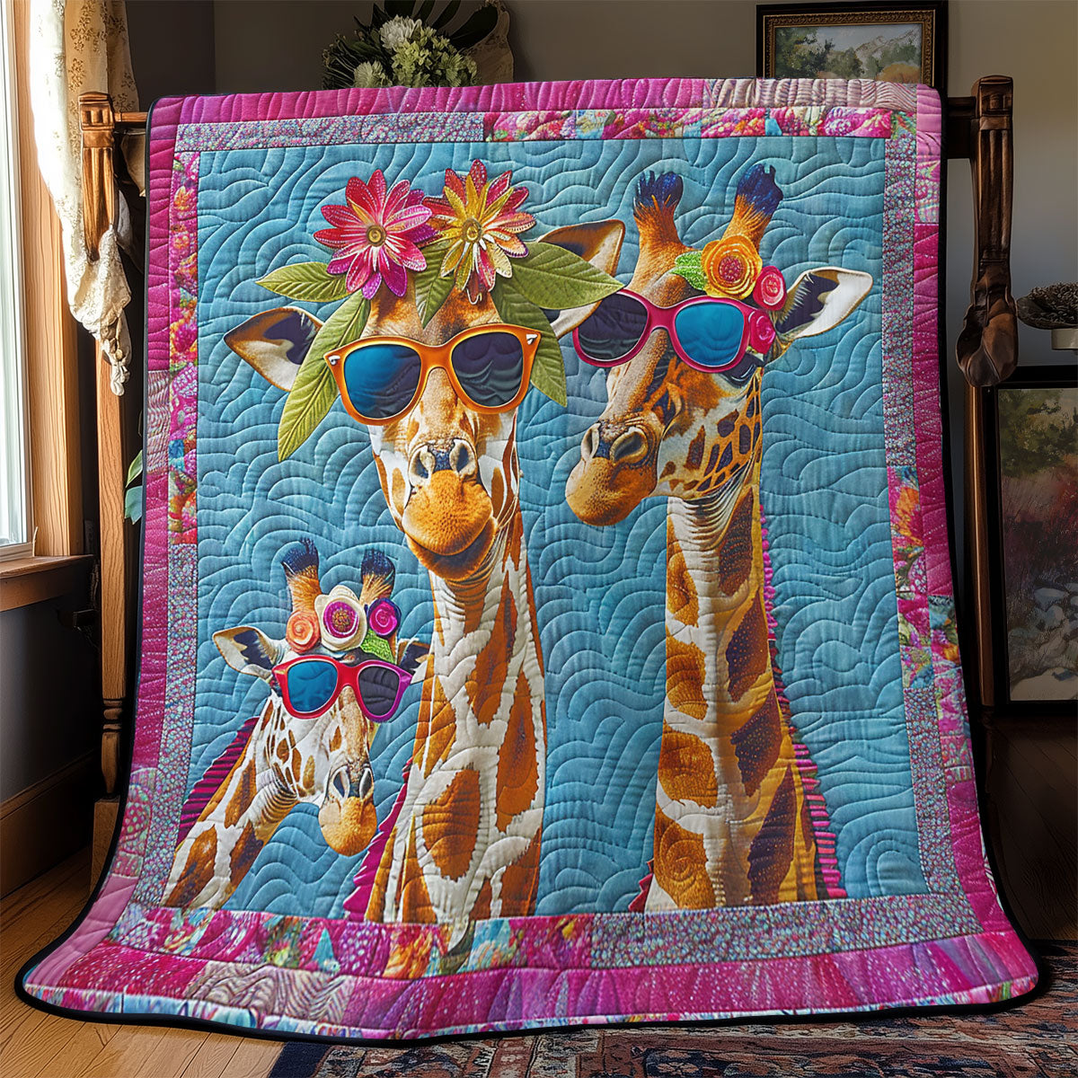Colorful Giraffes SR2208052CL Quilt