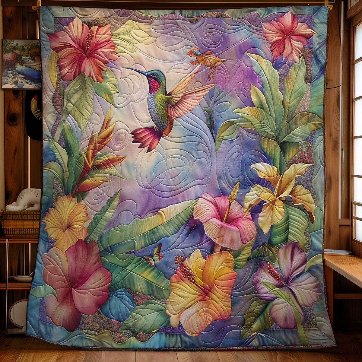 Colorful Hummingbird WM0509009CL Quilt
