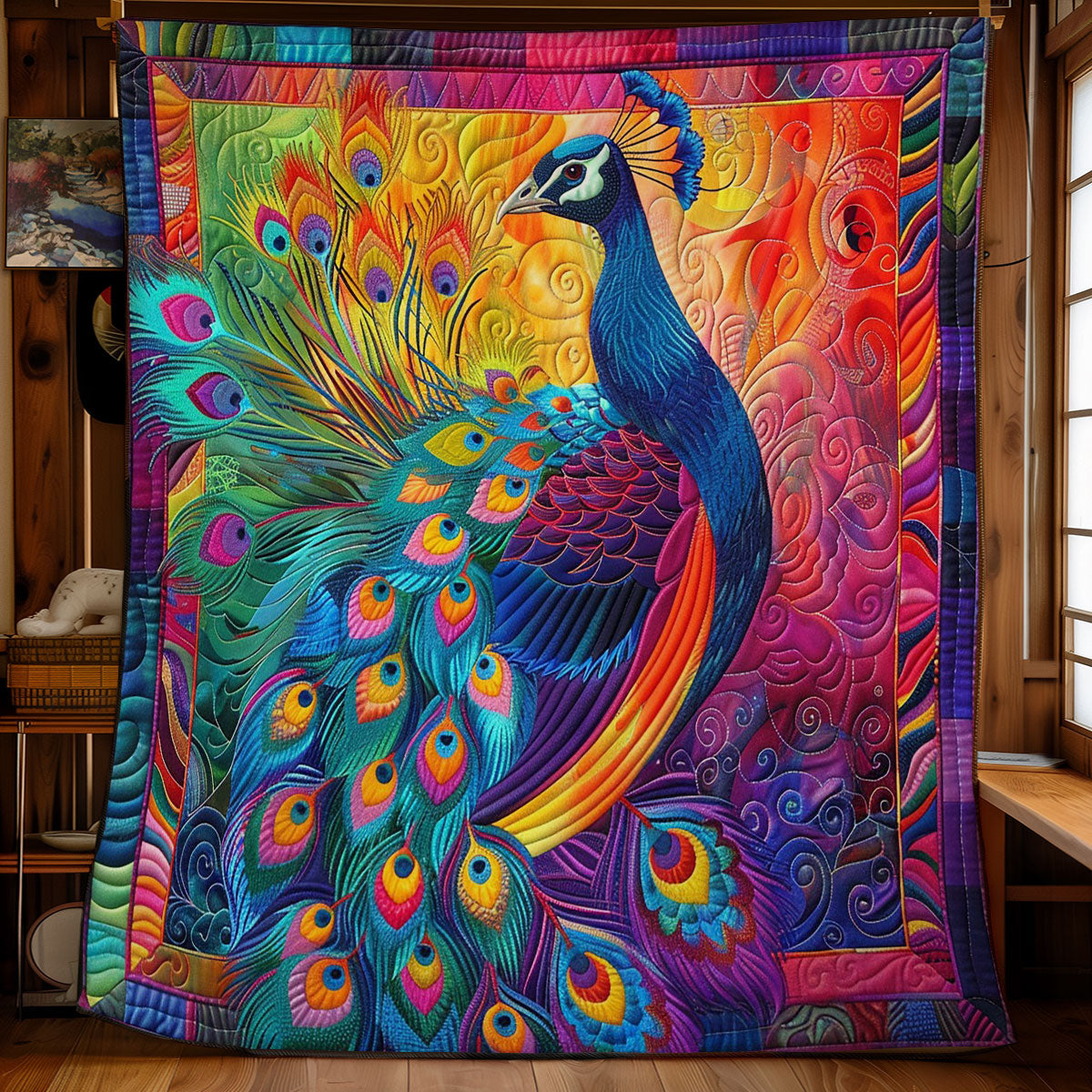 Colorful Peacook WM2808079CL Quilt