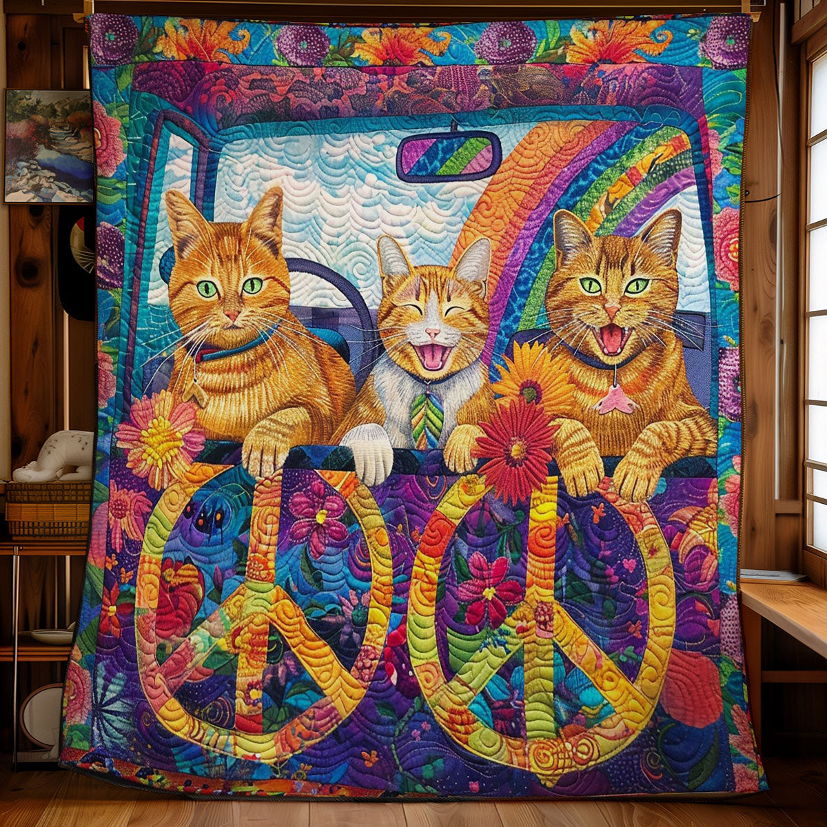 Colorful Trip Cat WM2408043CL Quilt