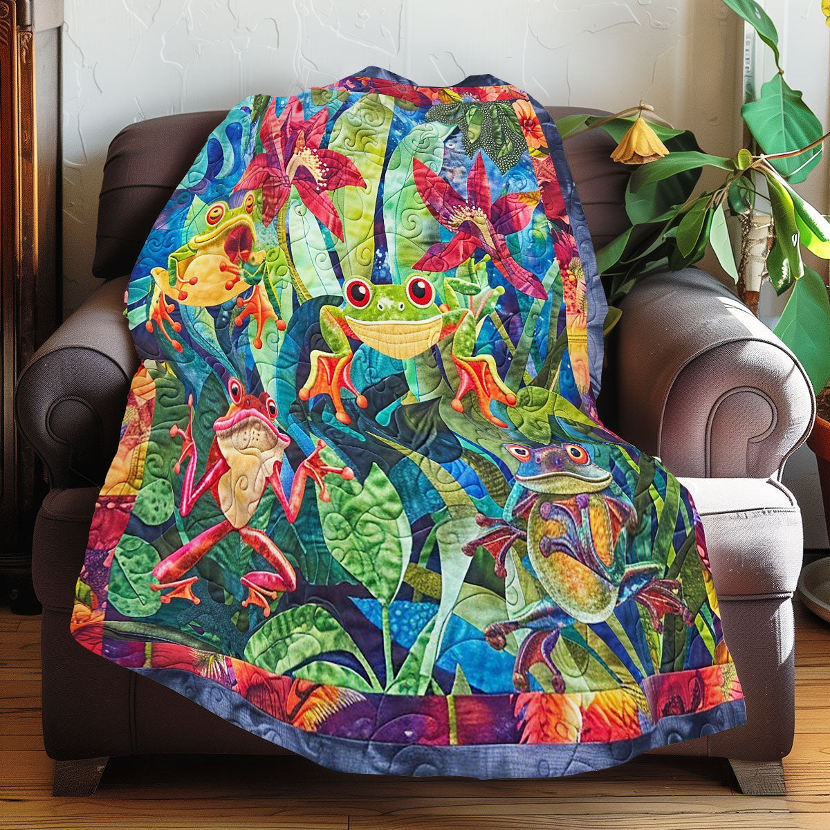 Colorful Tropical Frogs WM0808002CL Quilt