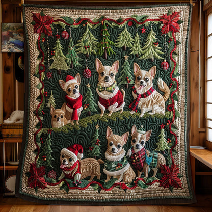 Corgi Parade WM1608035CL Quilt