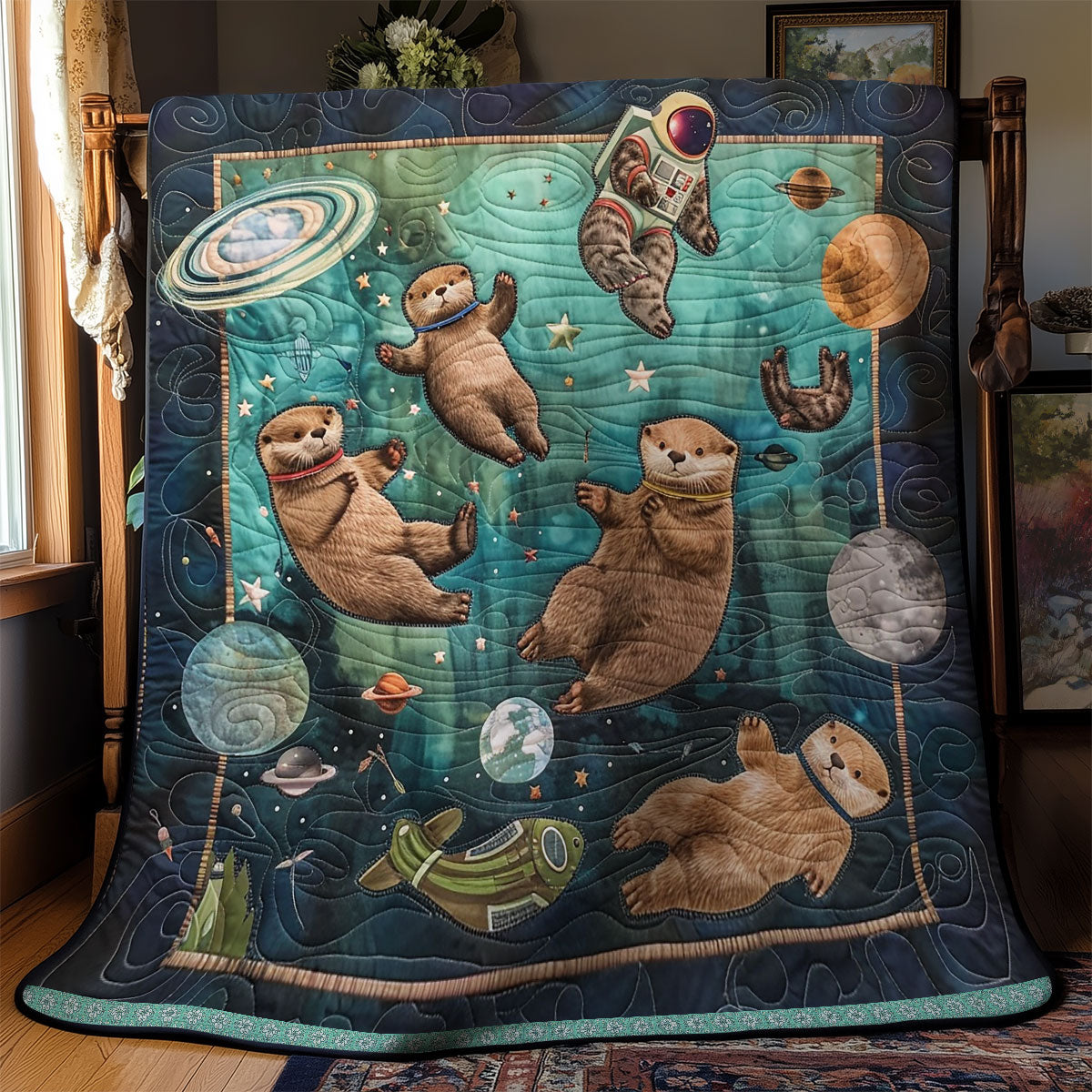 Cosmic Otter Explorers WN0909060CL Quilt