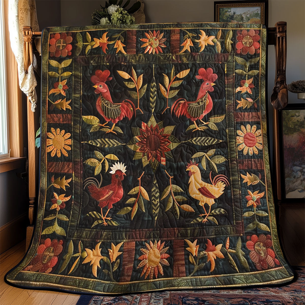 Countryside Roosters SR2208013CL Quilt