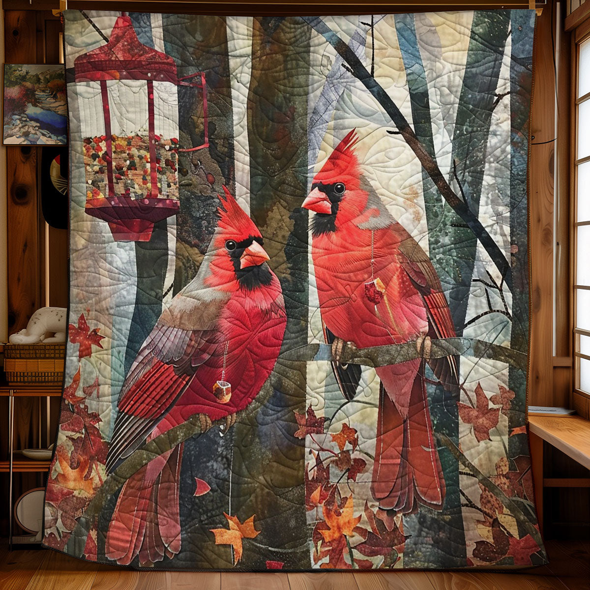Couple Cardinals WM2308030CL Quilt