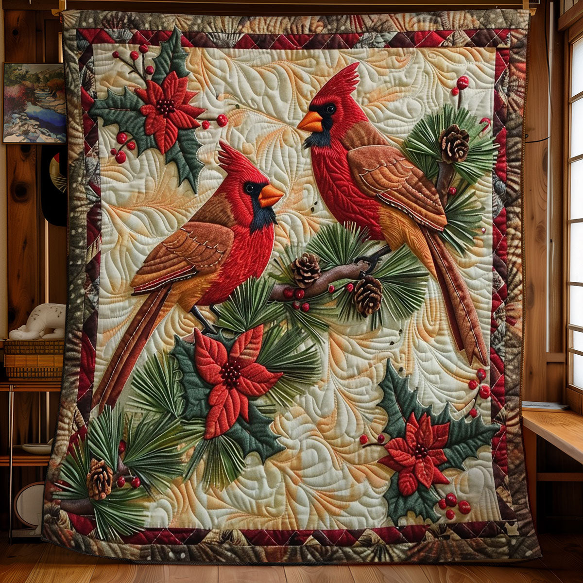 Couple Of Cardinals WM0509028CL Quilt