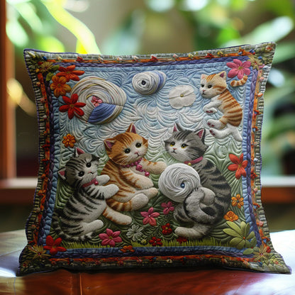 Cozy Cats WN1608155CL Quilt Pillow Case