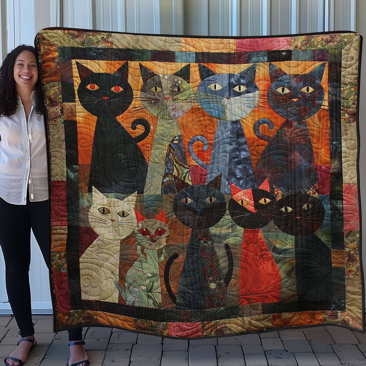 Cozy Cats WN3007047CL Quilt