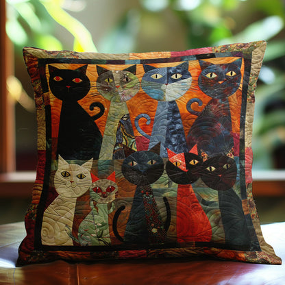 Cozy Cats WN3007059CL Quilt Pillow Case