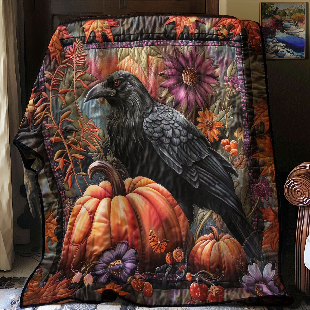 Crow's Halloween Haunt WN1908071CL Quilt