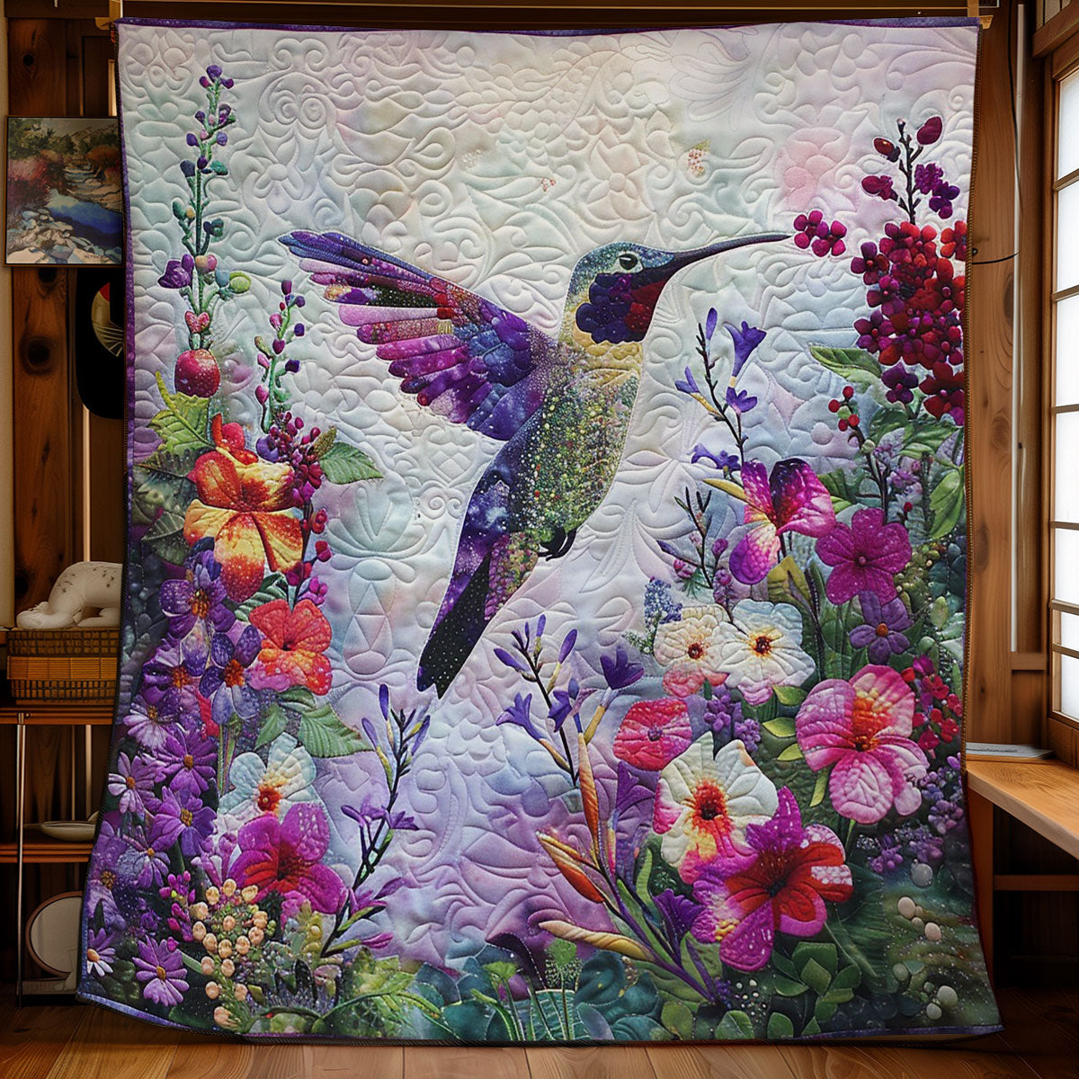 Crystal Hummingbird WM1608016CL Quilt
