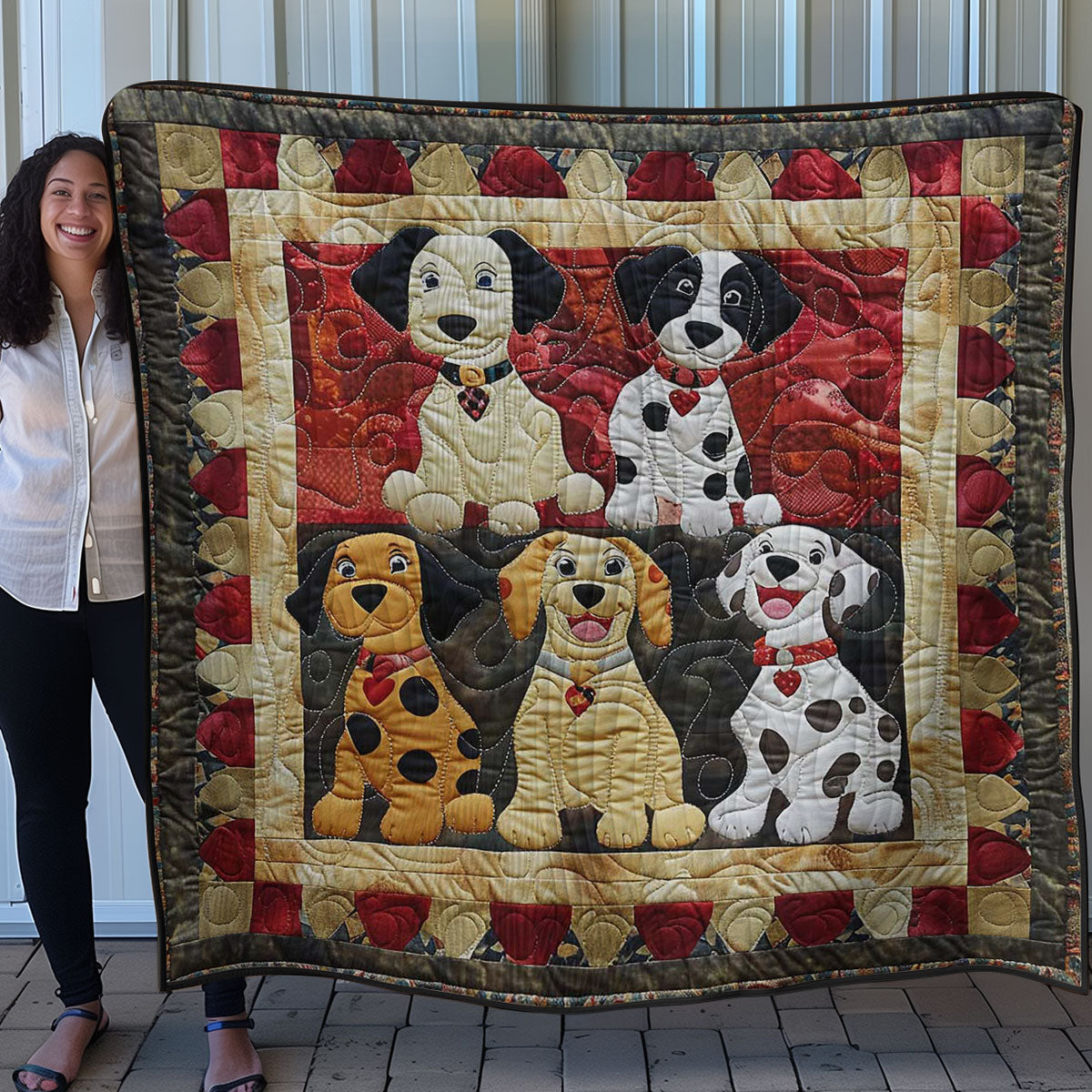 Cute Puppy Dalmatians WN2907030CL Quilt