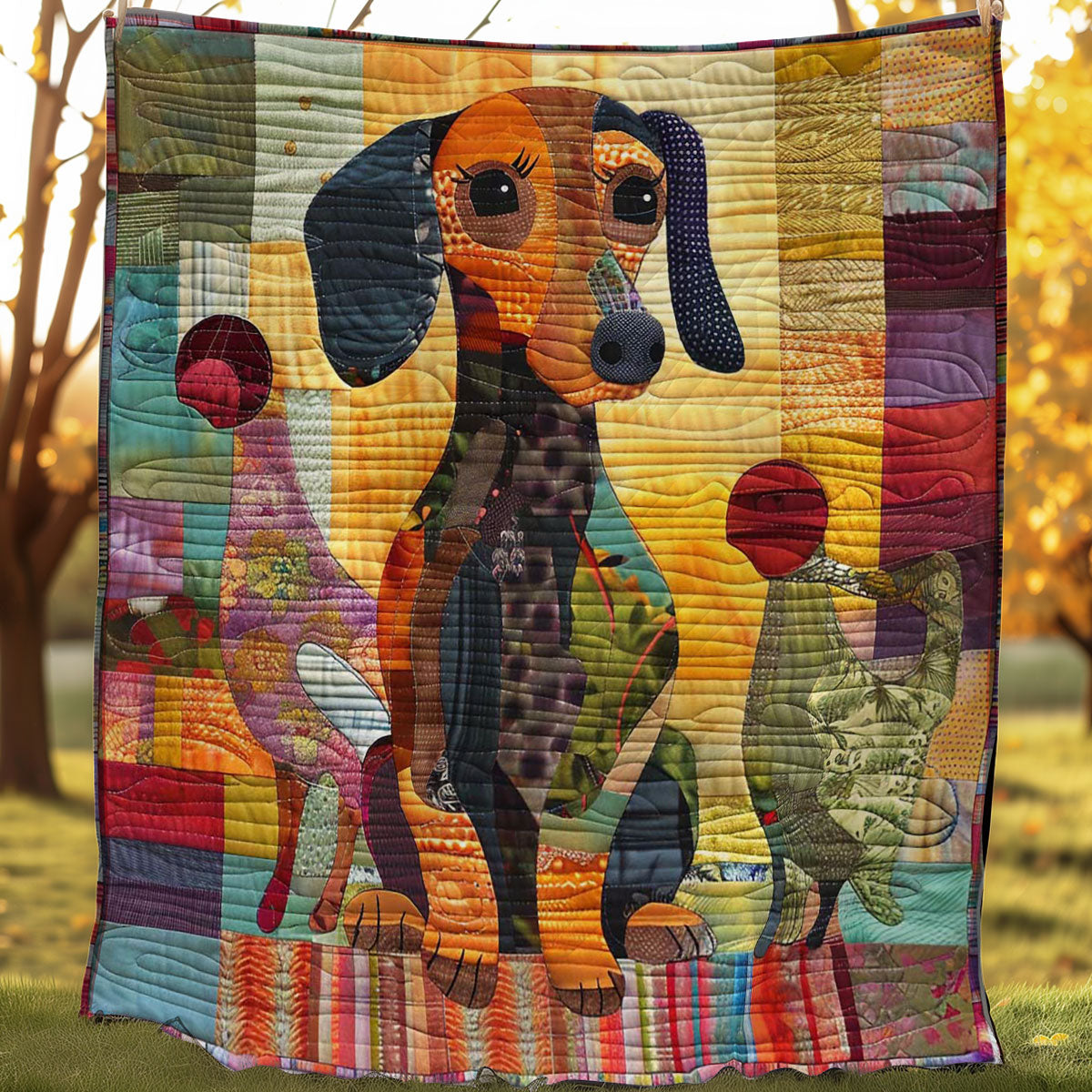 Dachshund Charm WN1508019CL Quilt