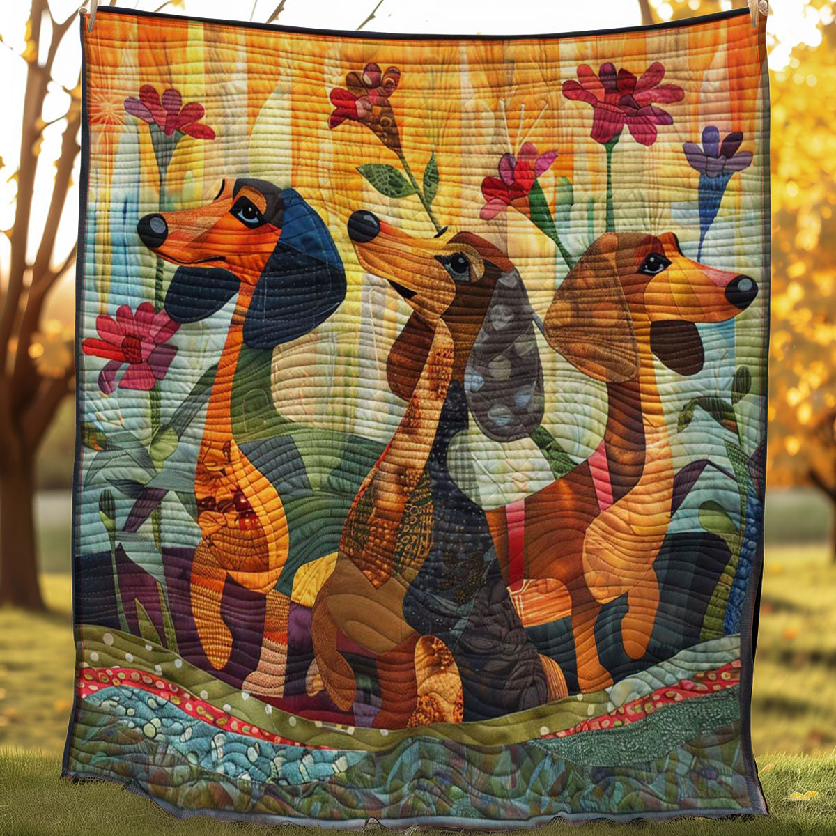 Dachshund Dreamer WN1508016CL Quilt