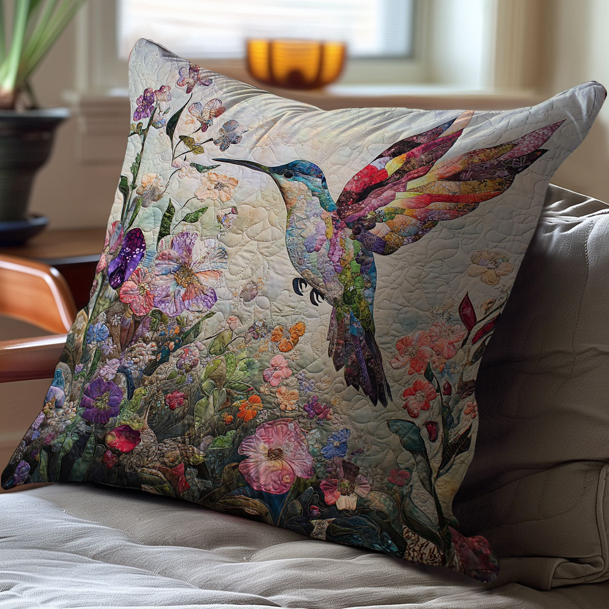 Daisy Hummingbirds WM0608135CL Quilt Pillow Case