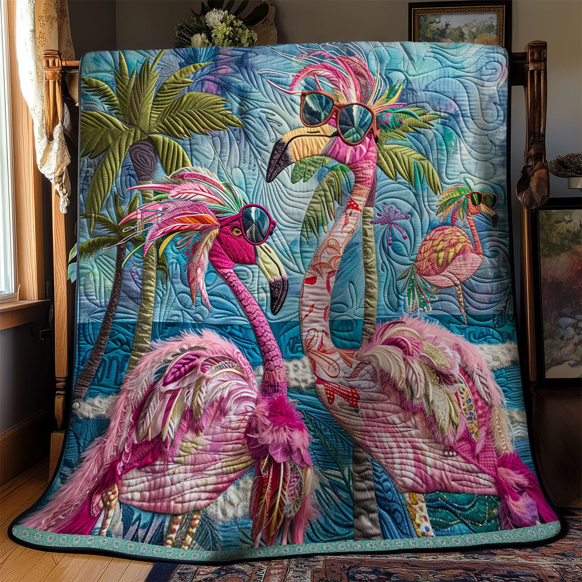Dapper Flamingo Delight WN0909045CL Quilt