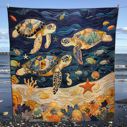 Depicting Sea Turtle WM2908045CL Quilt