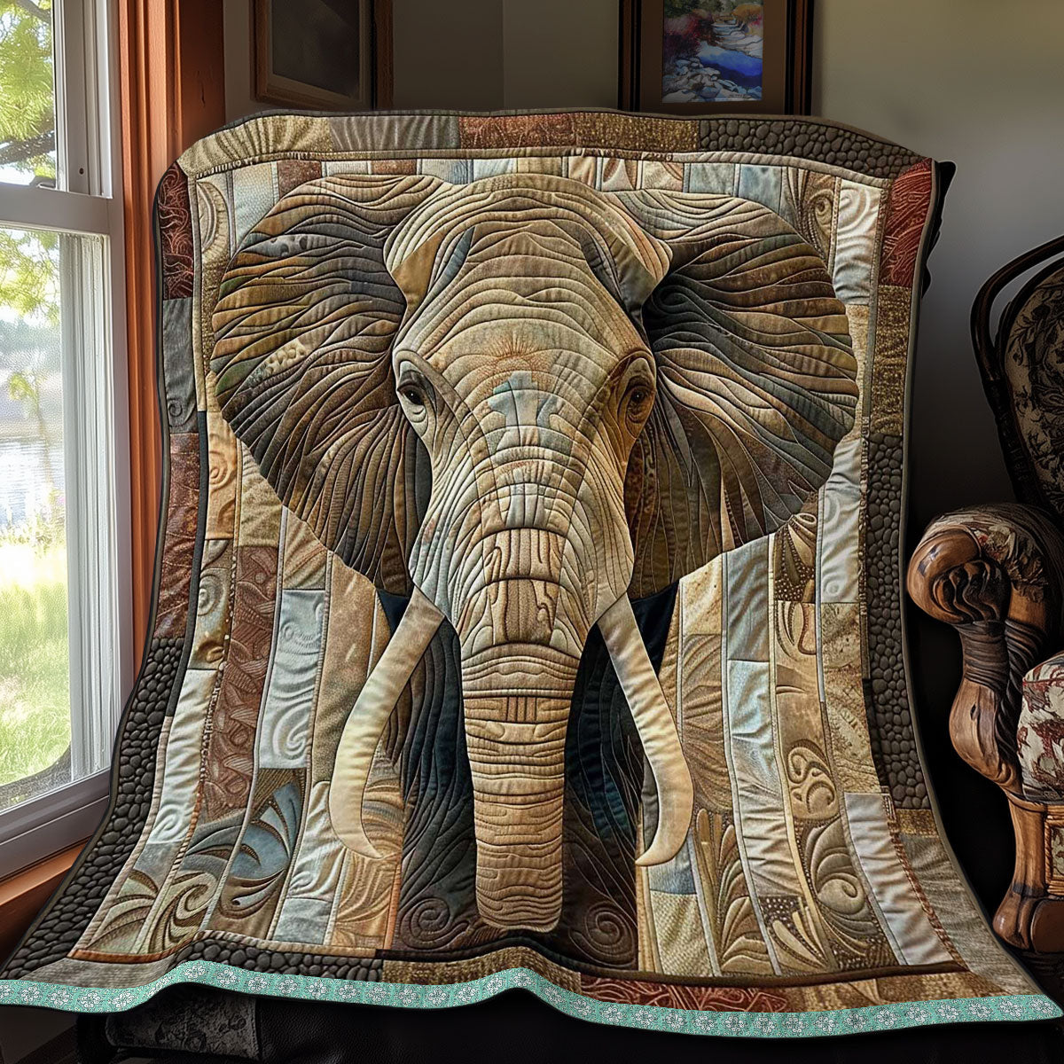 Desert Elephant WN2908016CL Quilt