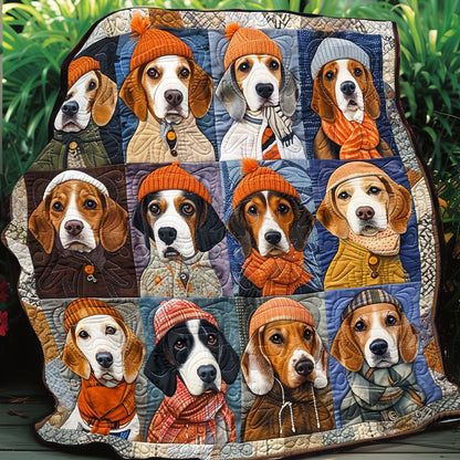 Playful Beagles SR0808037CL Quilt